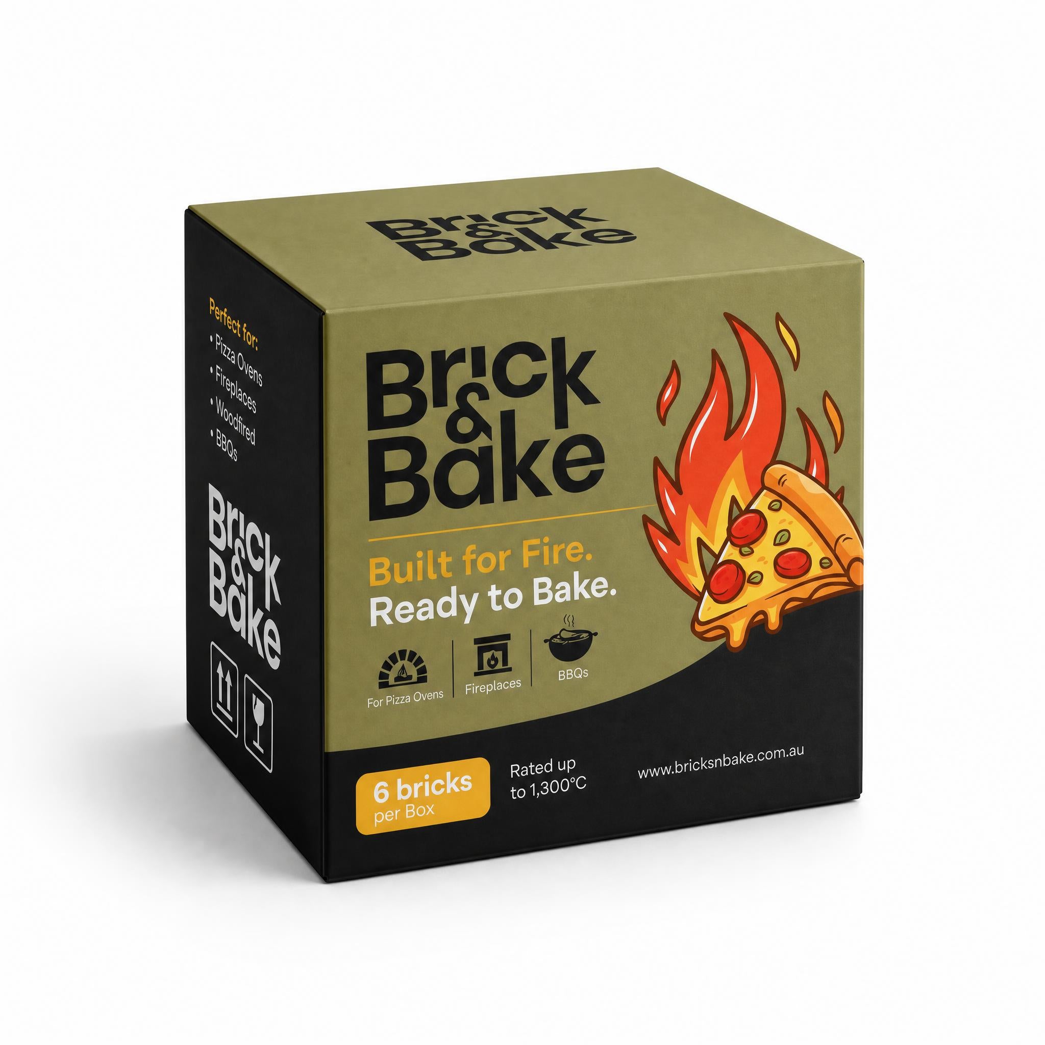 Firebrick pack of 6 (200 x 200 x 25 mm)